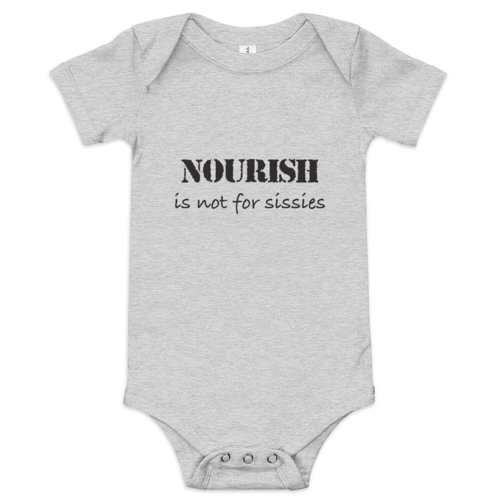 Baby short sleeve one piece - Nourish not for Sissies