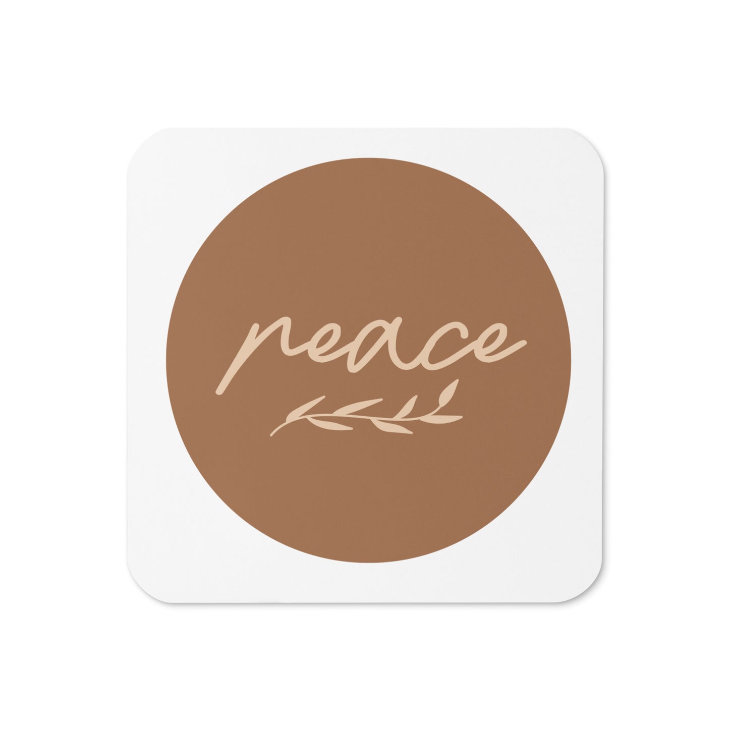Cork-back coaster - Peace