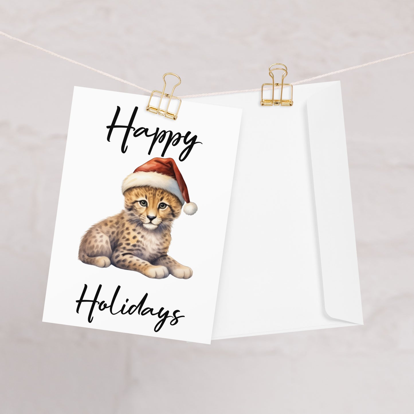 Greeting card - Baby Cheetah Christmas