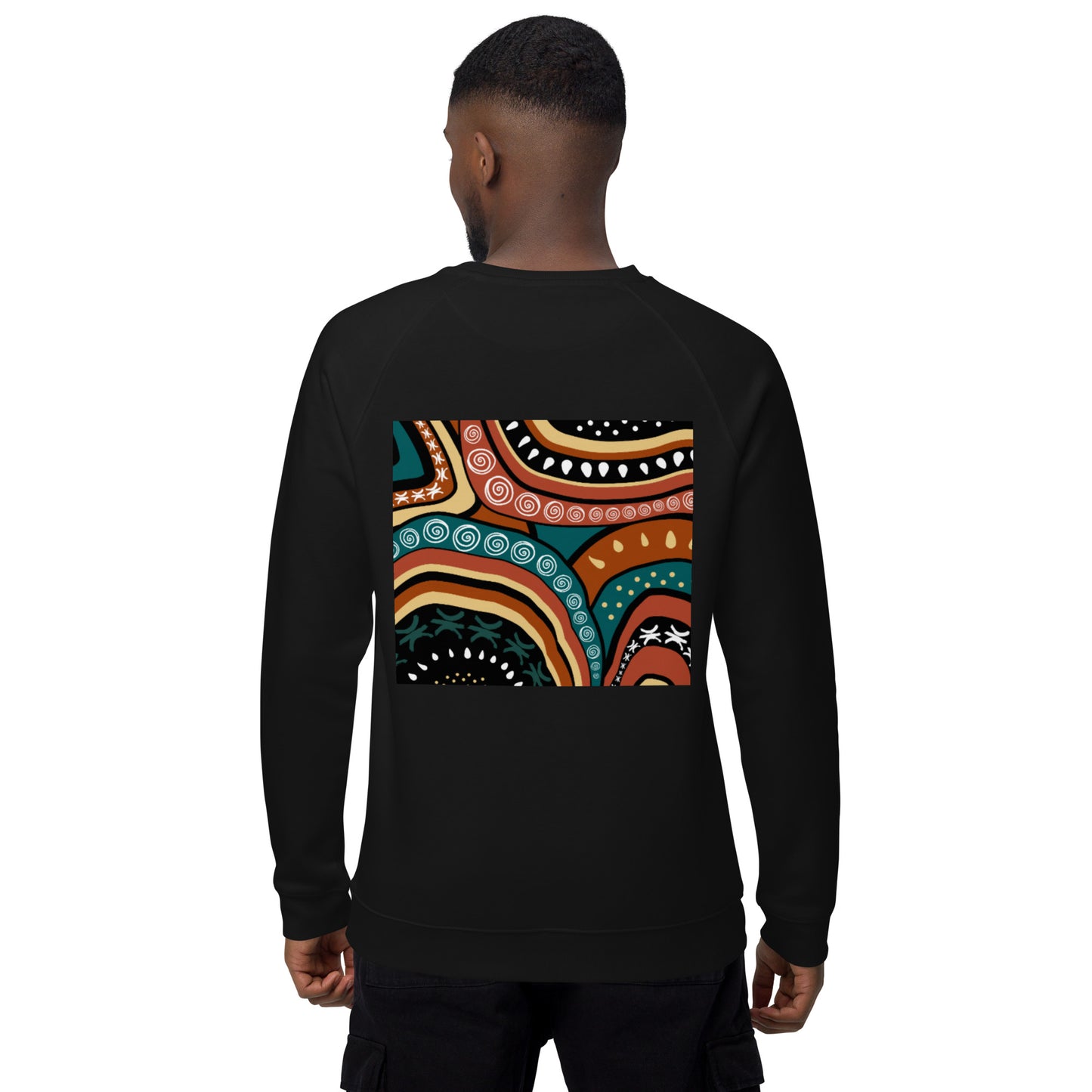 Unisex organic raglan sweatshirt - Ubuntu