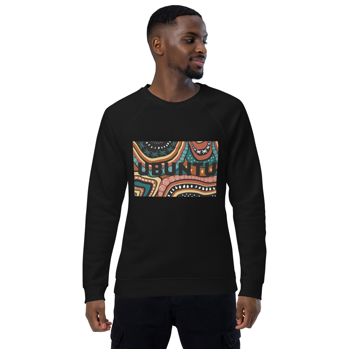 Unisex organic raglan sweatshirt - Ubuntu