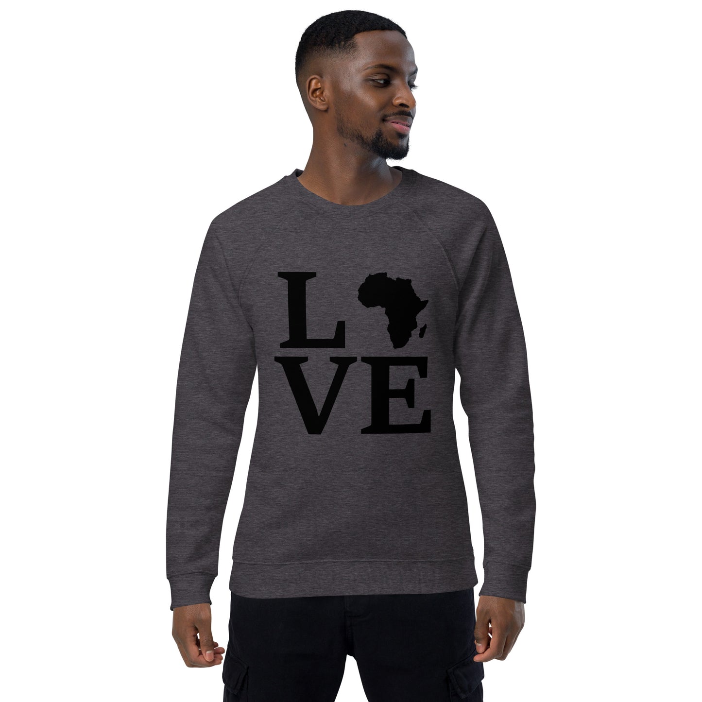 Unisex organic raglan sweatshirt