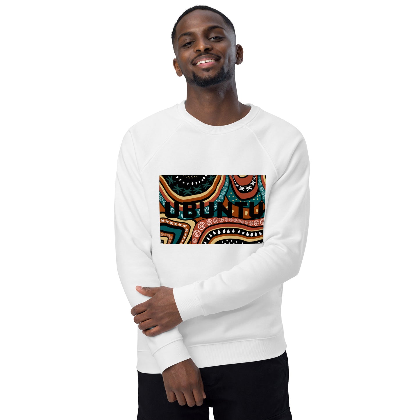 Unisex organic raglan sweatshirt - Ubuntu