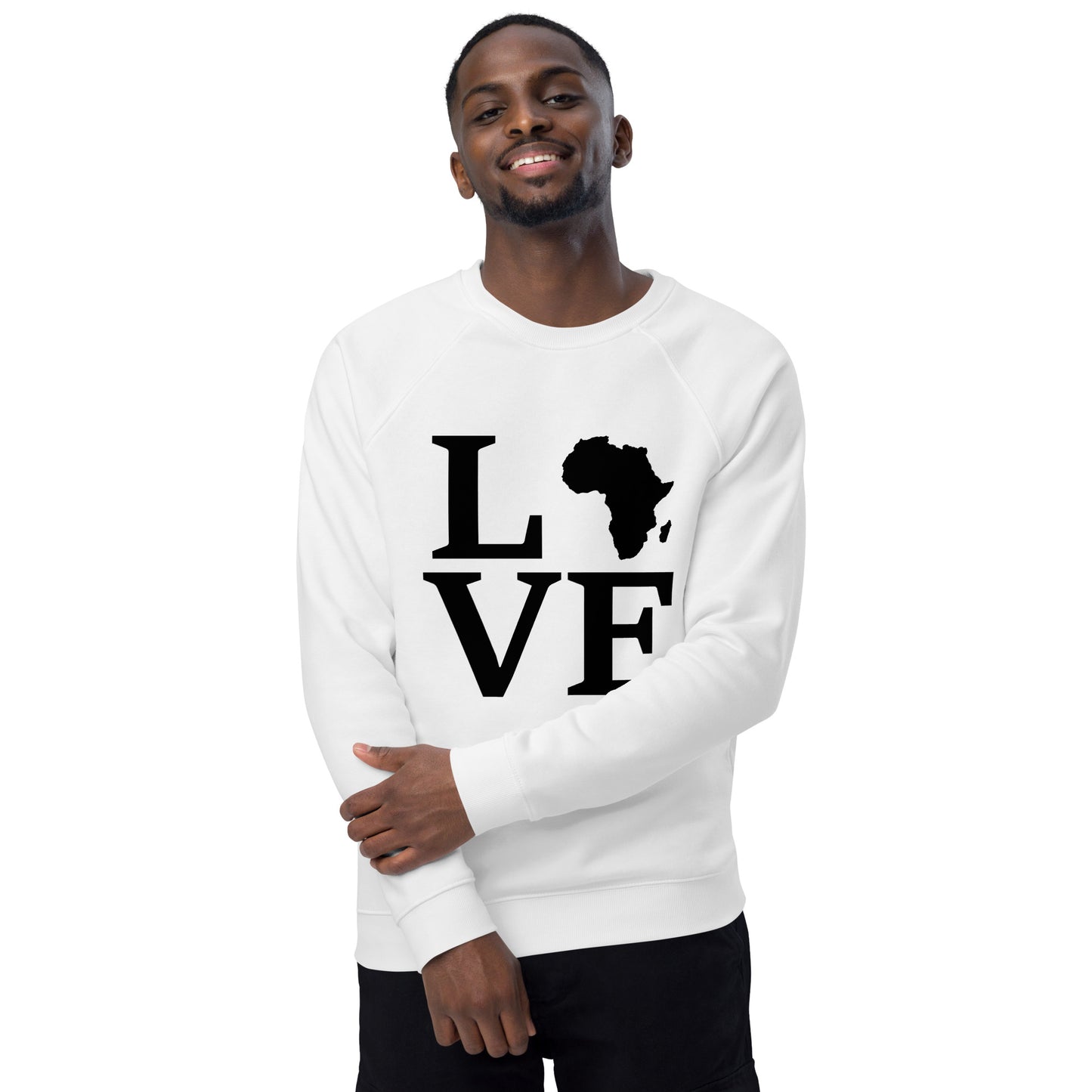 Unisex organic raglan sweatshirt