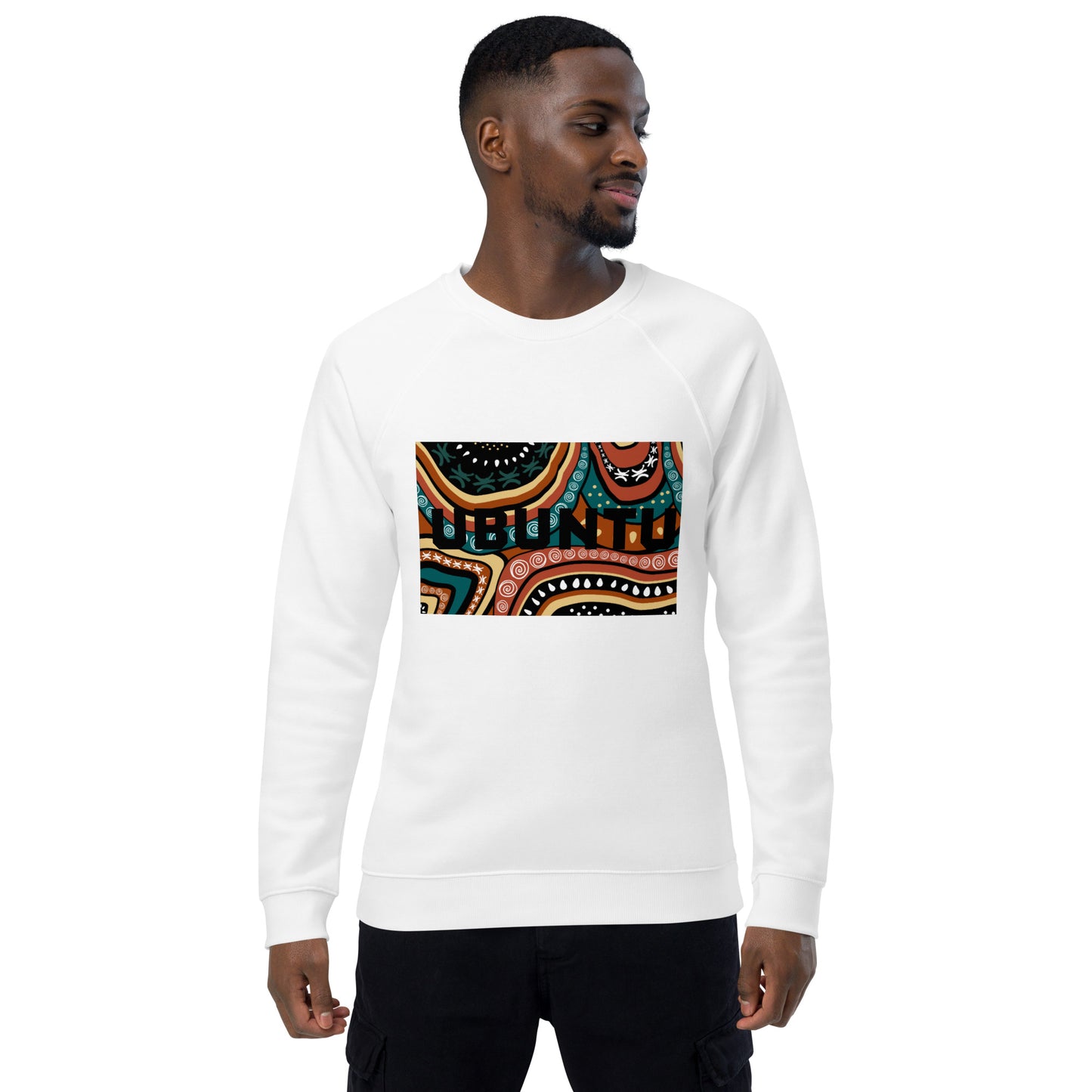 Unisex organic raglan sweatshirt - Ubuntu