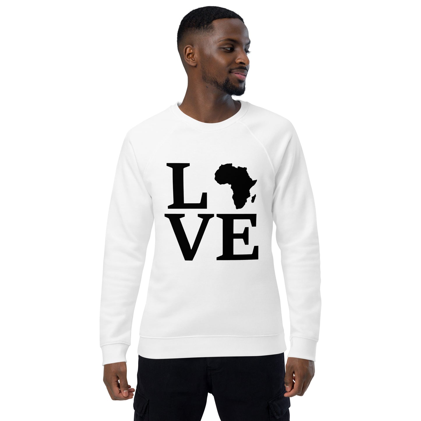 Unisex organic raglan sweatshirt