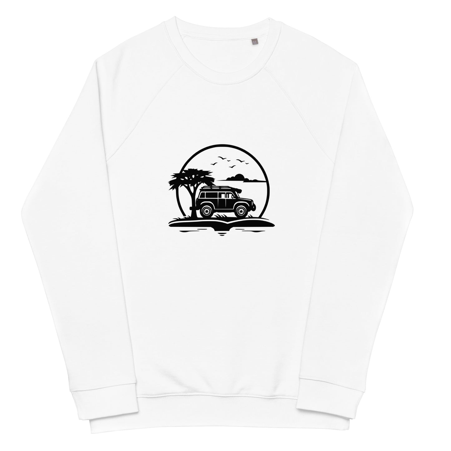 Unisex organic raglan sweatshirt - Safari