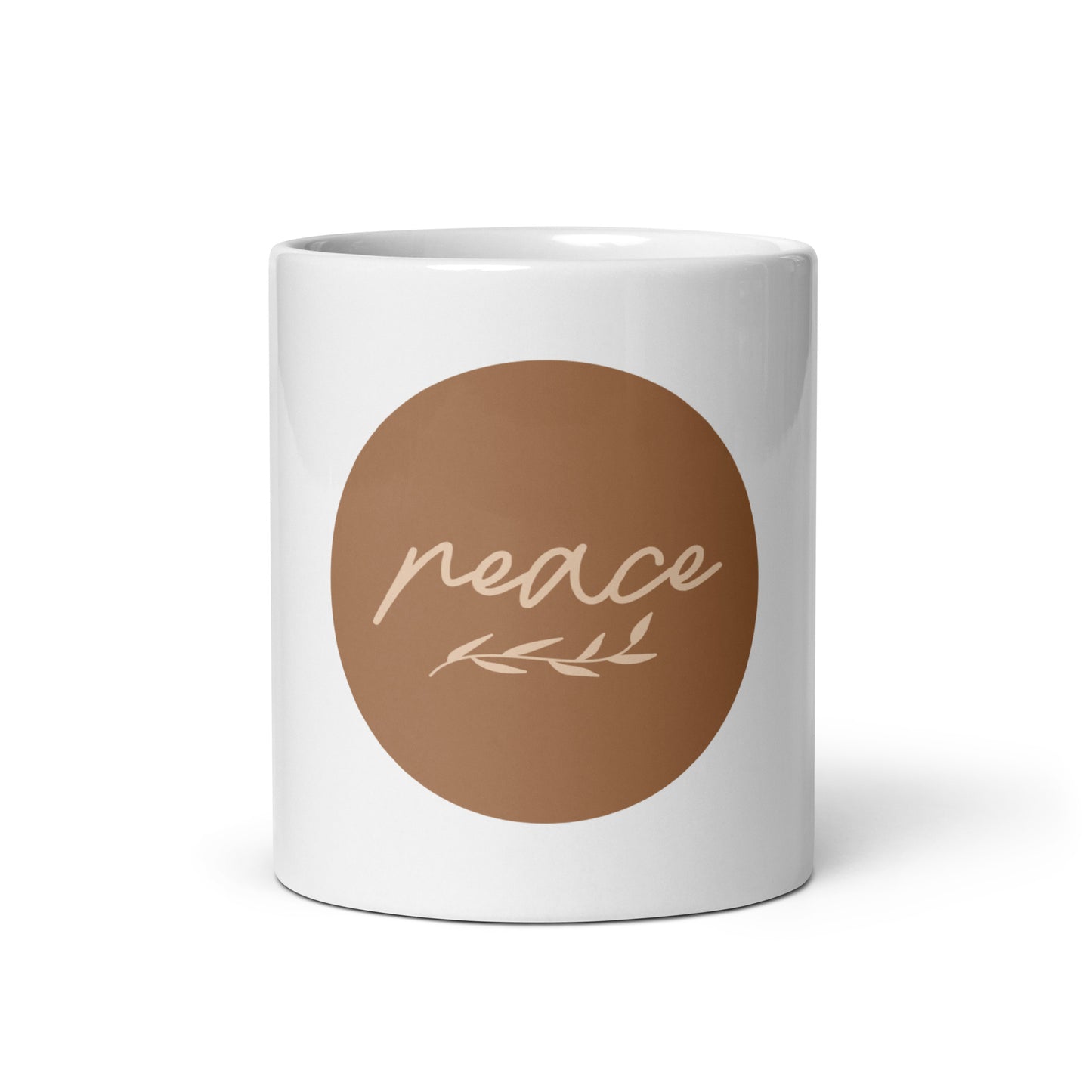 White glossy mug - Peace