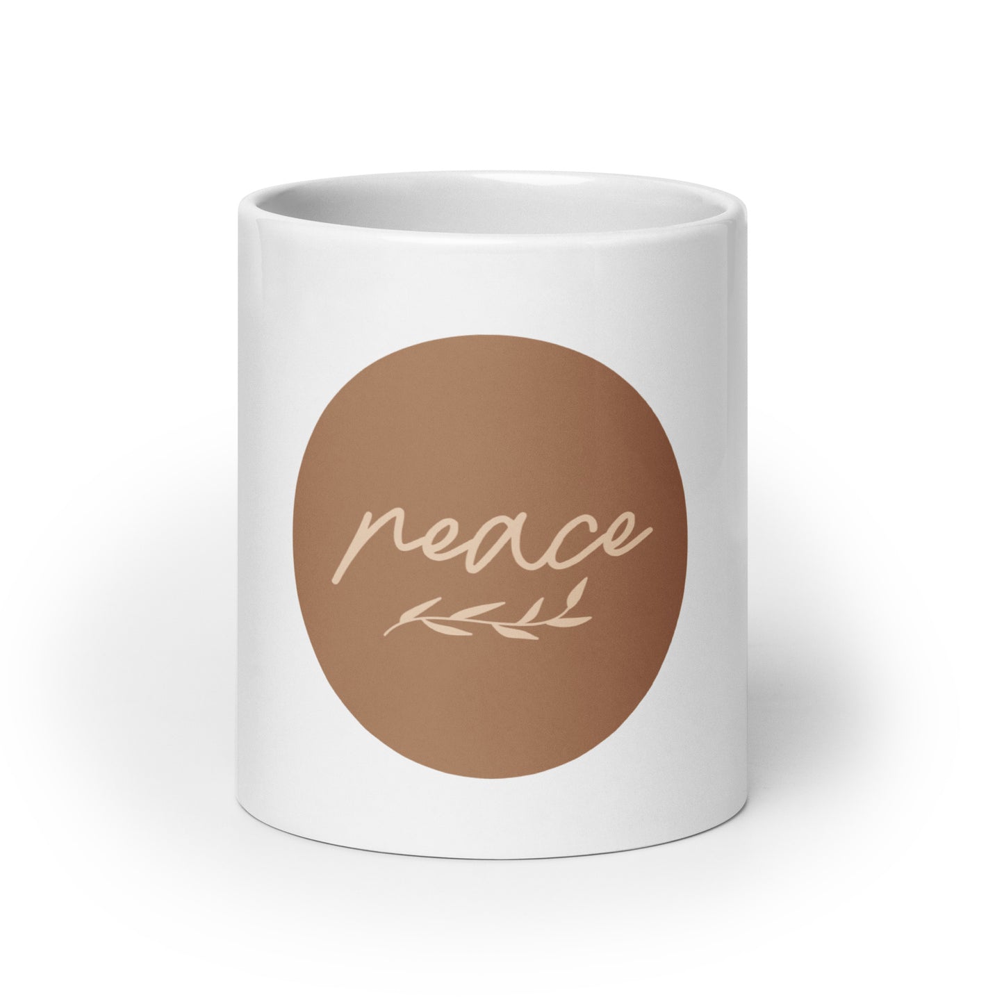 White glossy mug - Peace