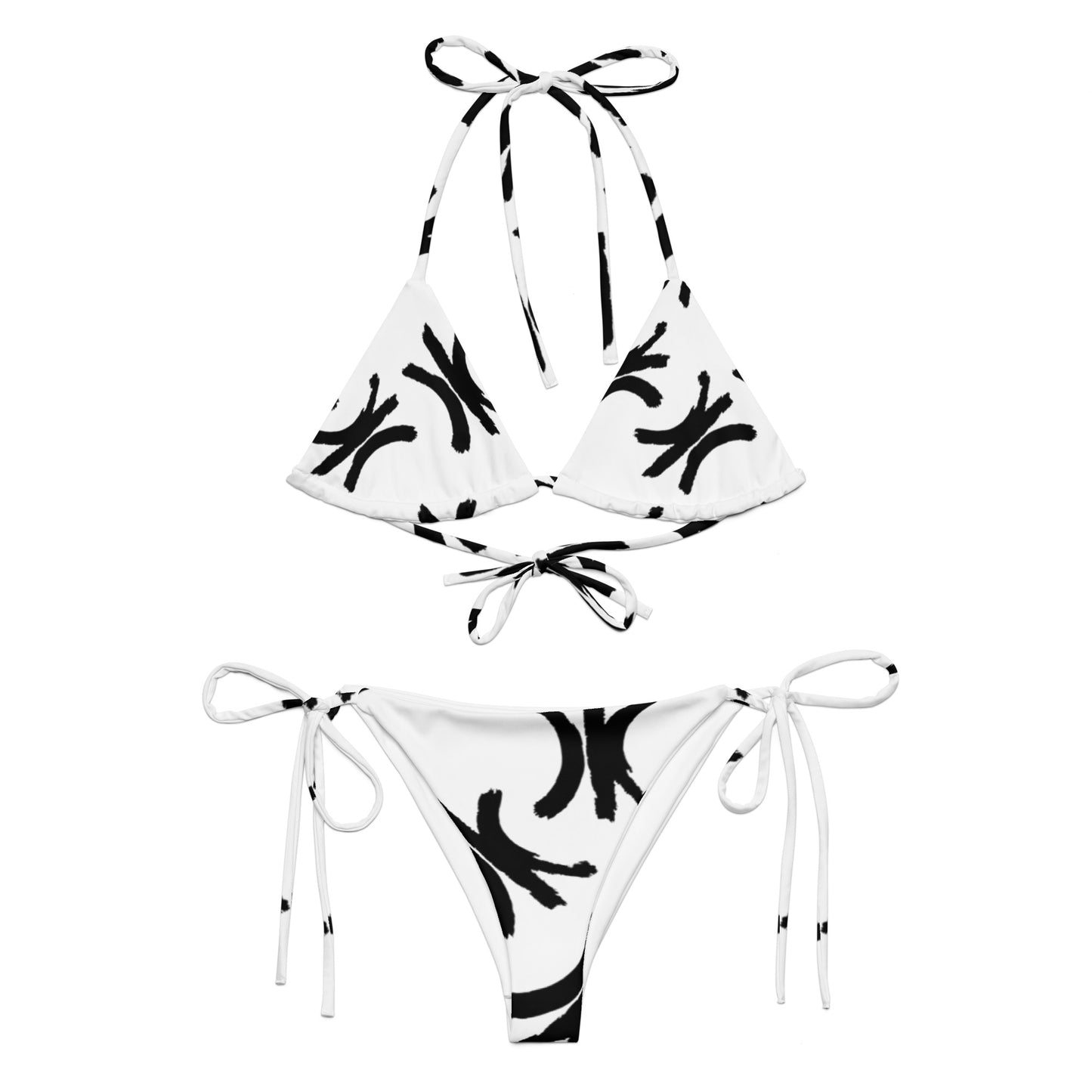 All-over print recycled string bikini