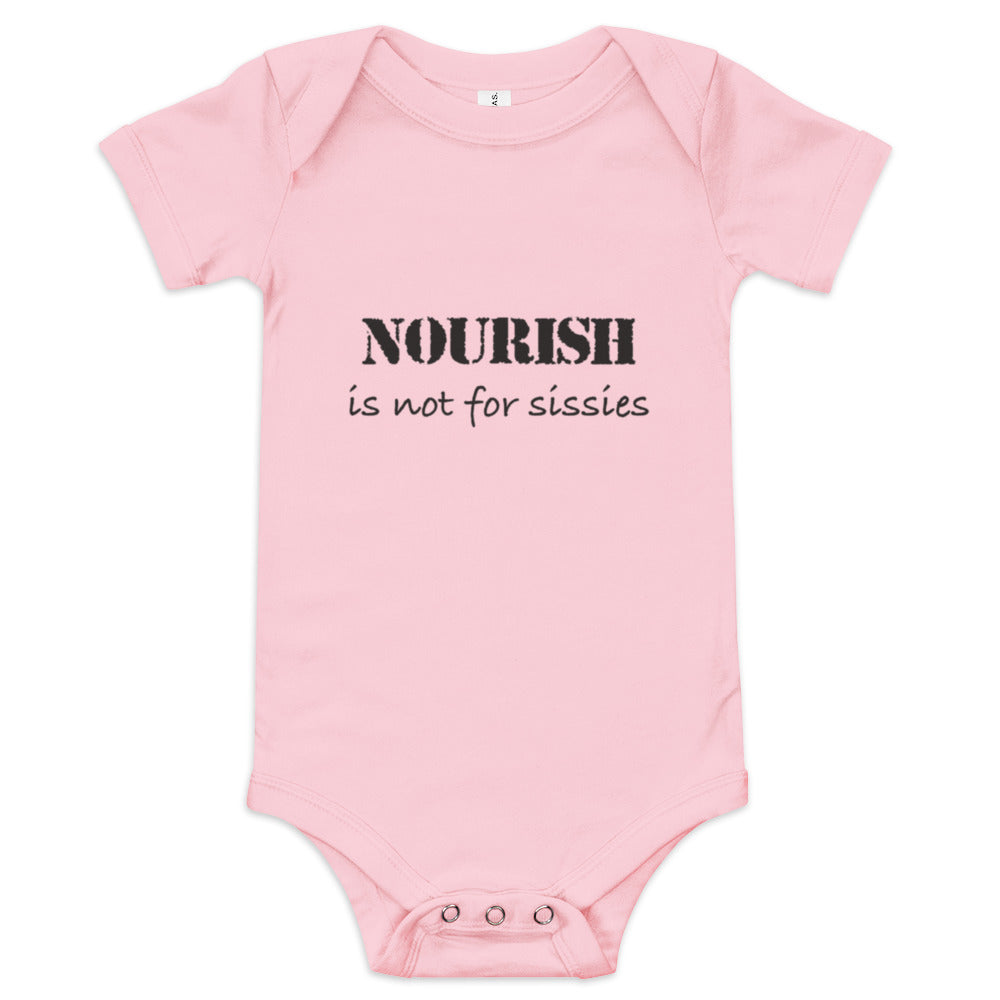 Baby short sleeve one piece - Nourish not for Sissies