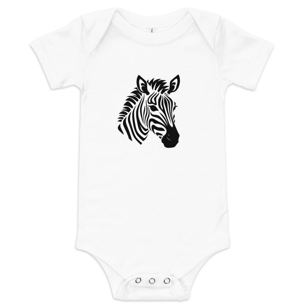 Baby short sleeve one piece - Zebra