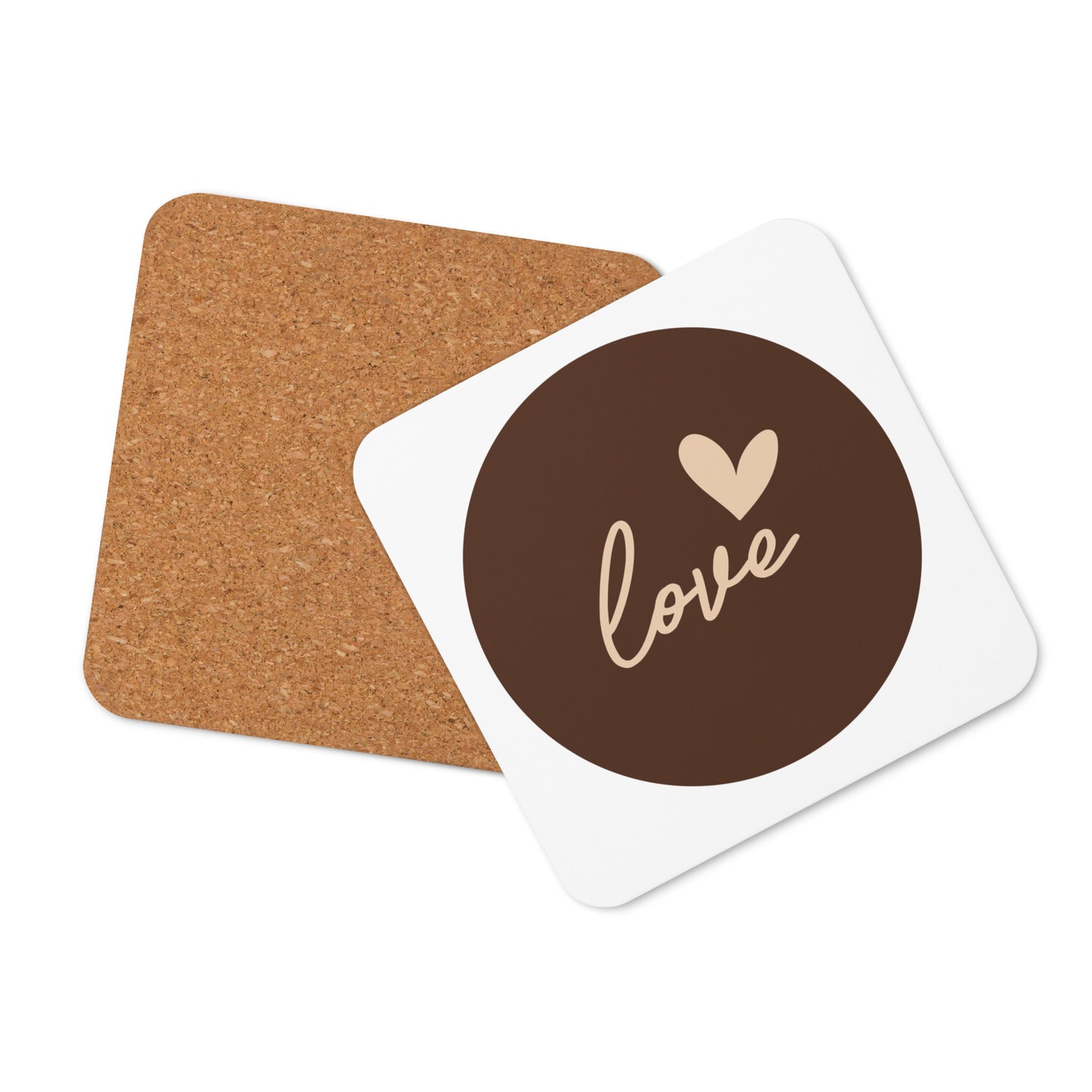 Cork-back coaster - Love