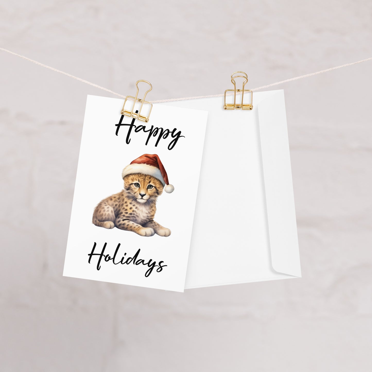 Greeting card - Baby Cheetah Christmas