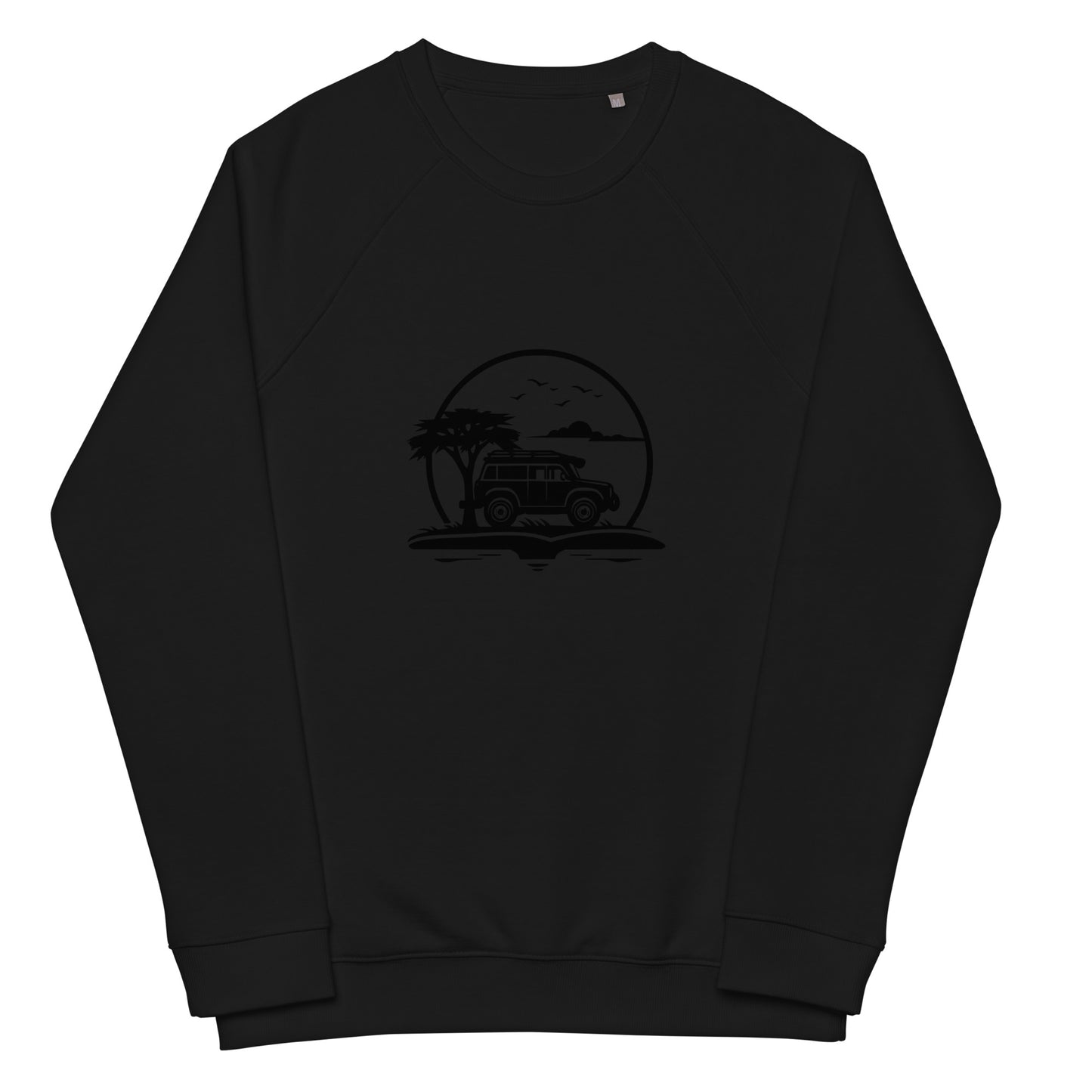 Unisex organic raglan sweatshirt - Safari