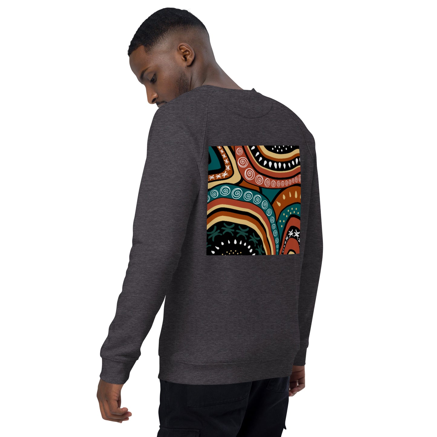 Unisex organic raglan sweatshirt - Ubuntu