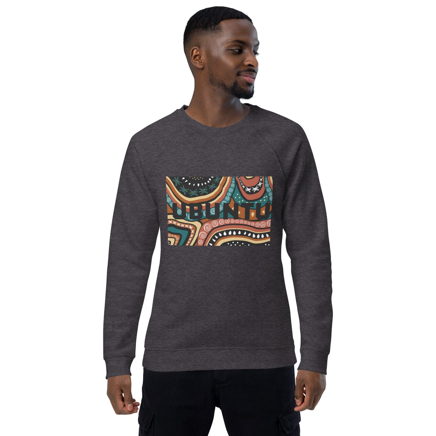 Unisex organic raglan sweatshirt - Ubuntu