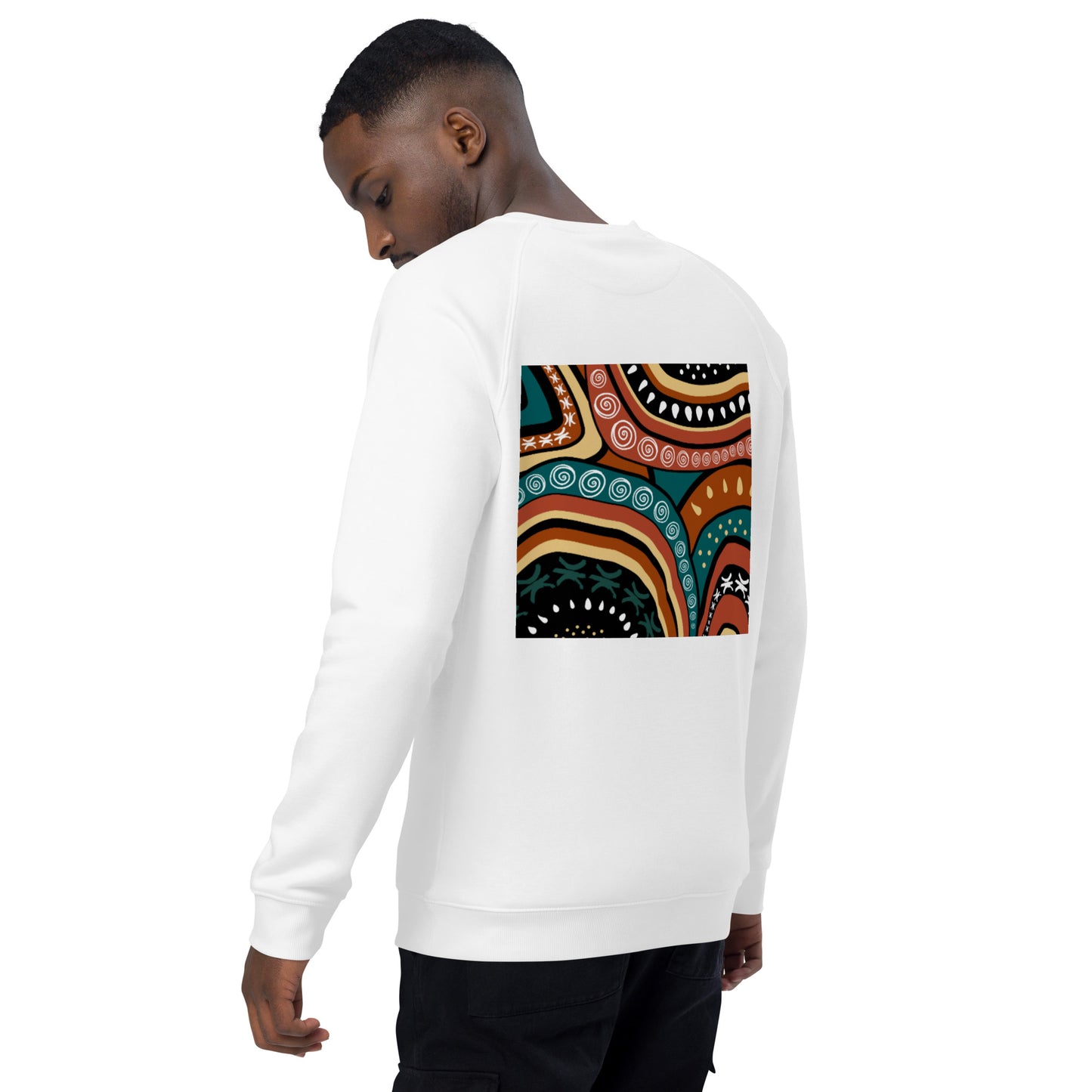 Unisex organic raglan sweatshirt - Ubuntu