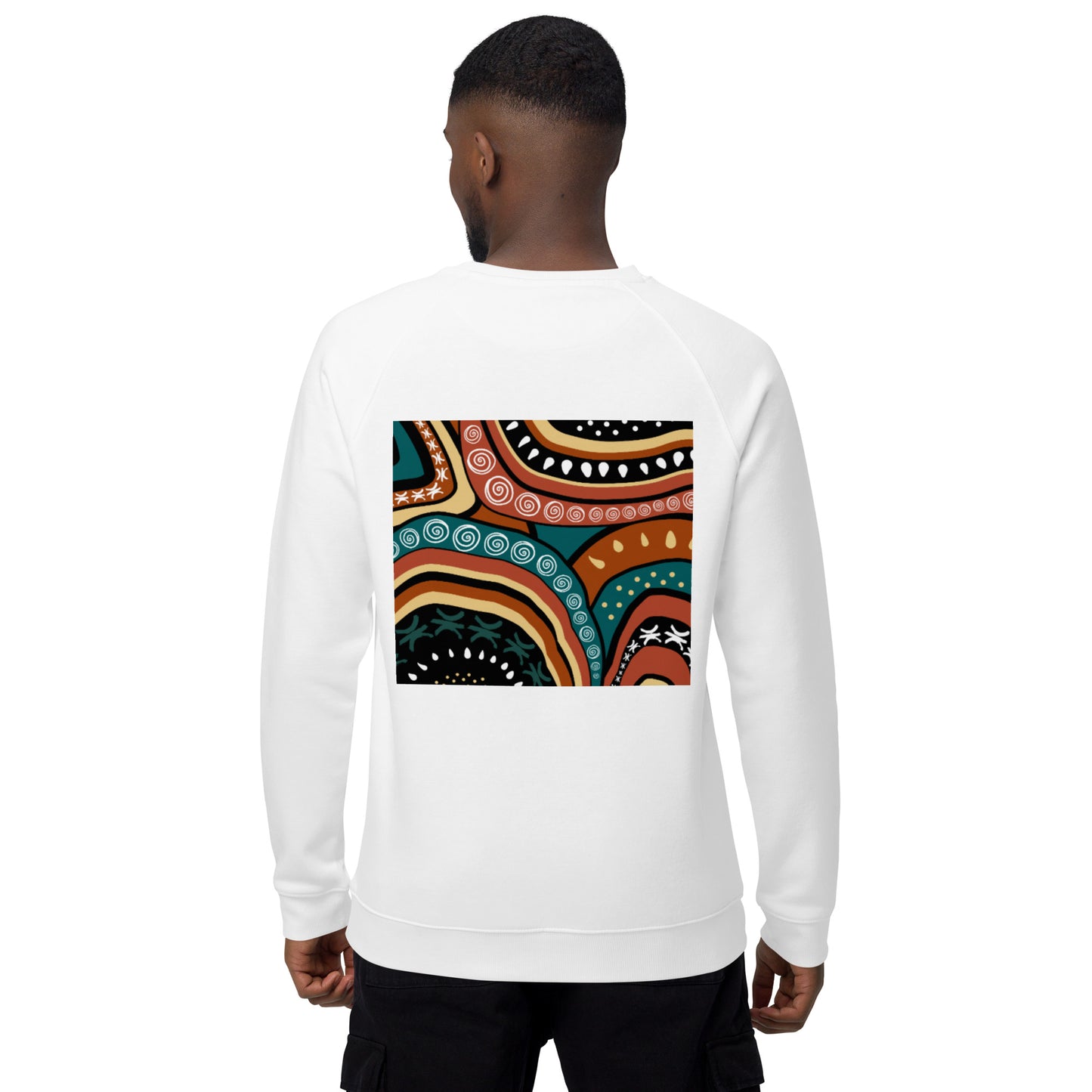 Unisex organic raglan sweatshirt - Ubuntu